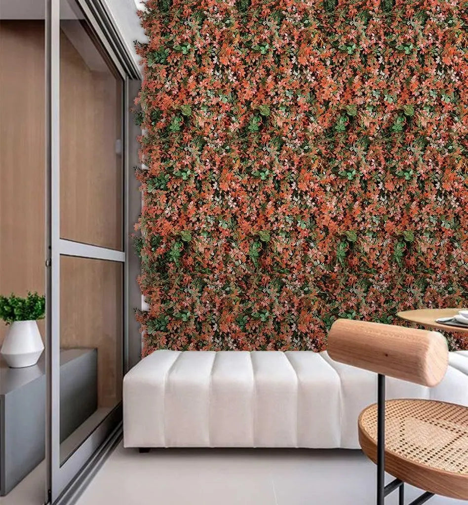 Cosmos Tangerine Artificial Grass For Wall || Vertical garden for Wall || Size:40cm x 60cm || 46/15 My Store