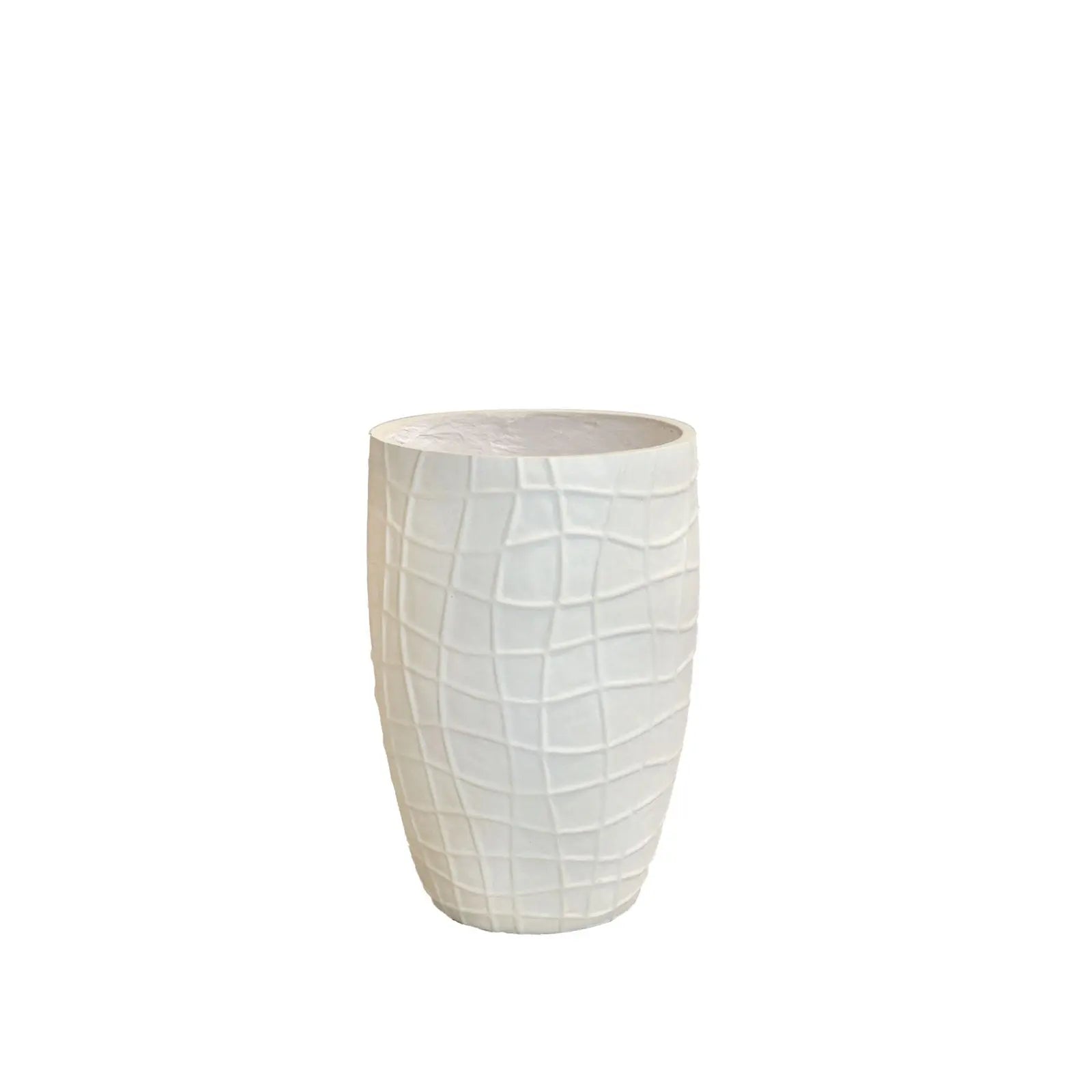 Cream square Fiber Pot My Store