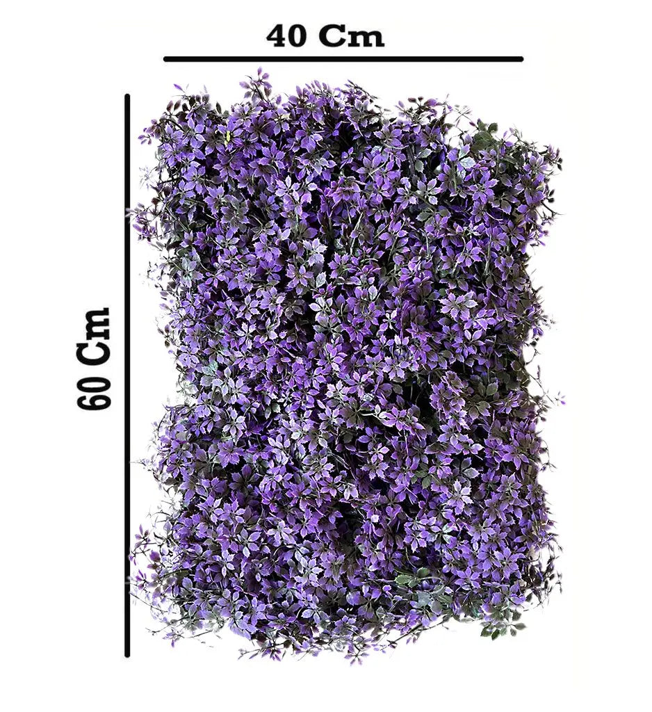 Blooming Purple Perennials Artificial Wall Grass || Vertical Garden Wall || Size:40cm x 60cm || 46/12 My Store