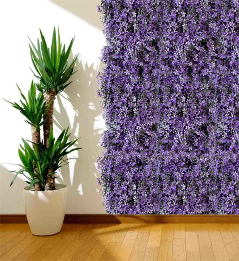 Blooming Purple Perennials Artificial Wall Grass || Vertical Garden Wall || Size:40cm x 60cm || 46/12 My Store