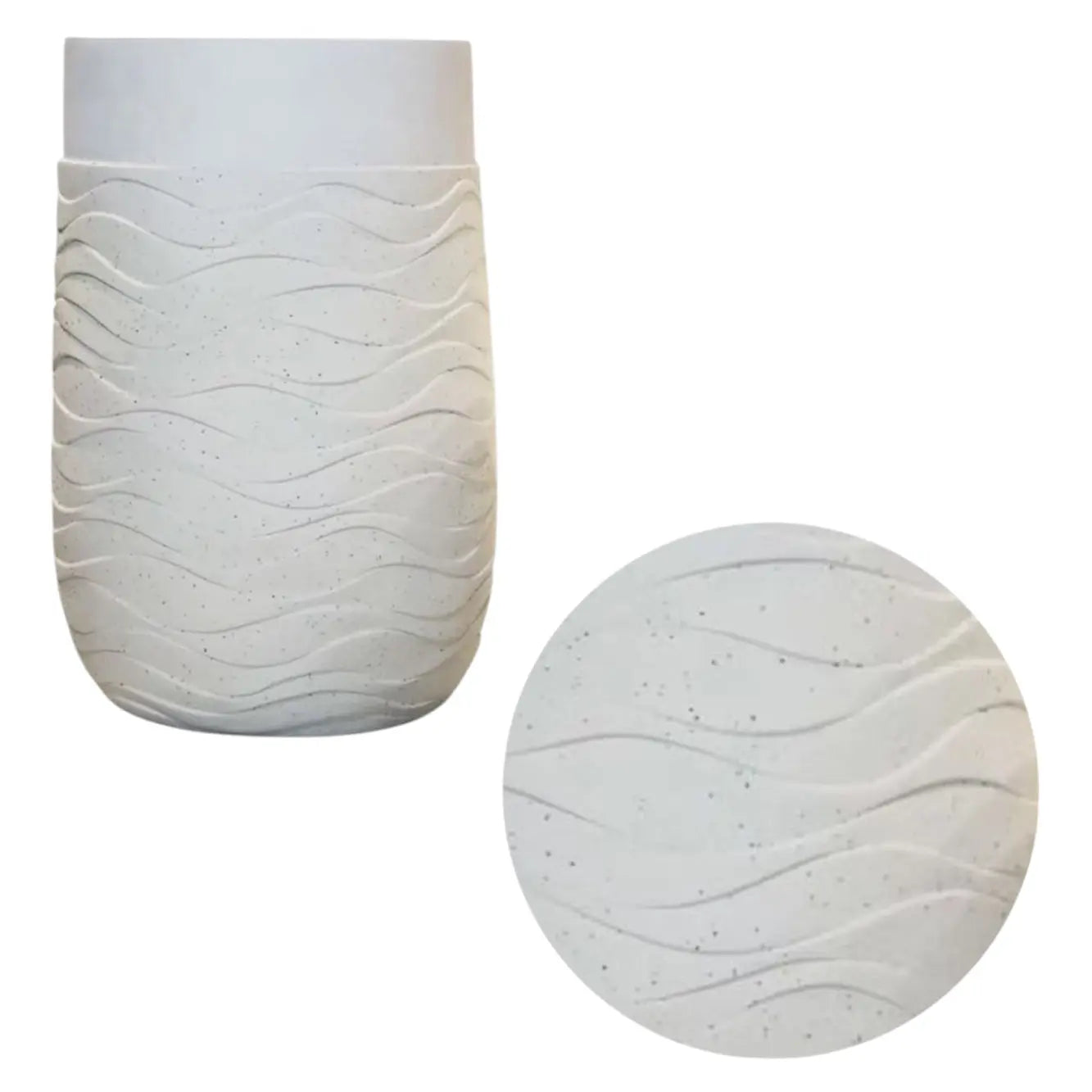 Enutrof Wave Ripple Textured Tall Planter Pot Enutrof Decor