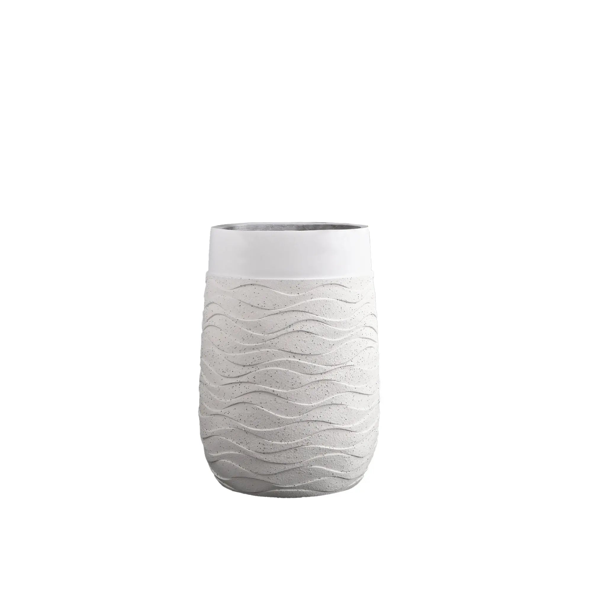 Enutrof Wave Ripple Textured Tall Planter Pot Enutrof Decor