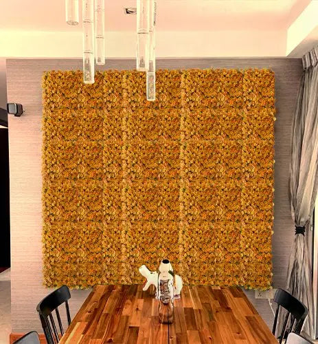 Orange Oak Leaf Artificial Wall Grass || Vertical Garden For Wall || Size:40cm×60cm || 46/19 My Store