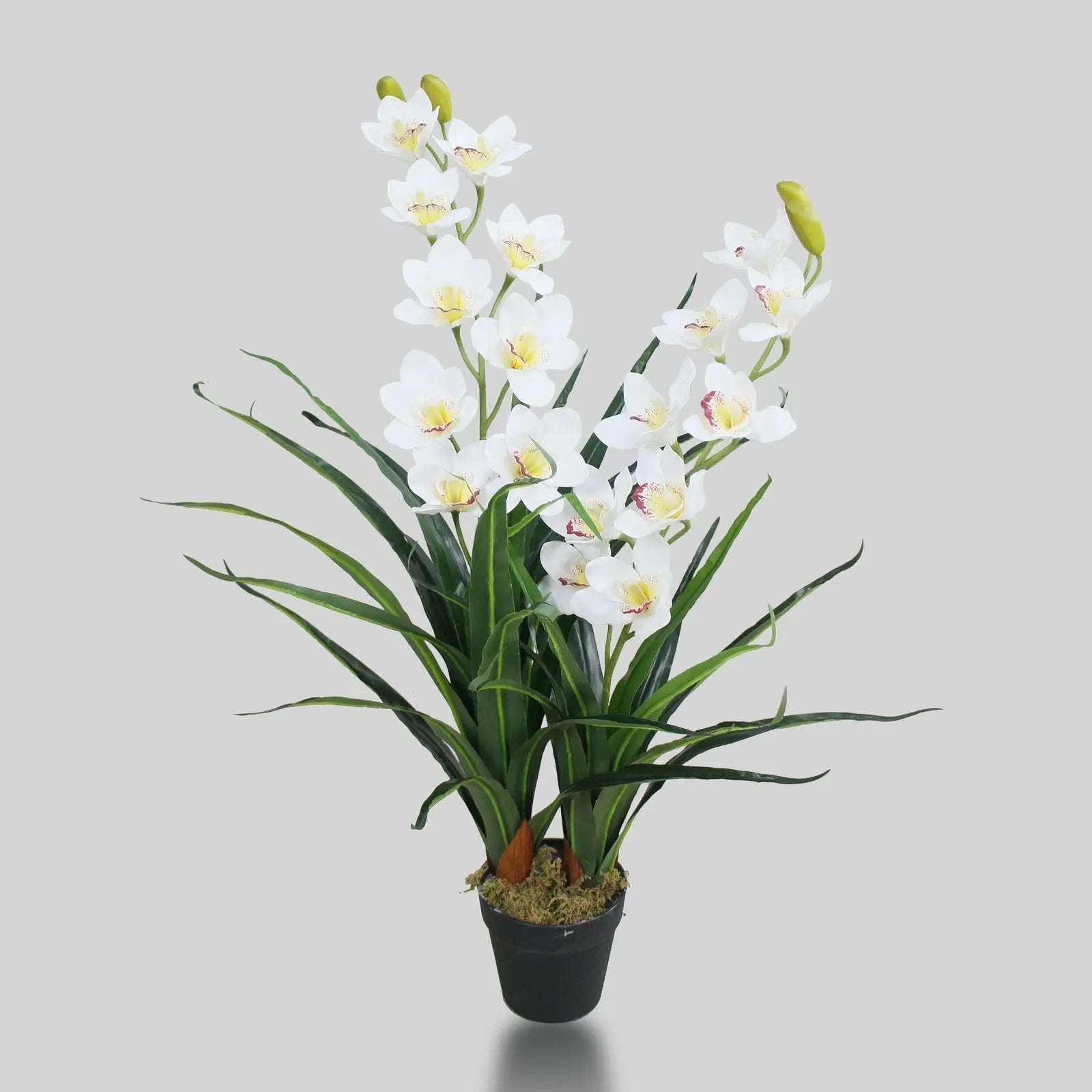 Orchid Artificial plant With Basic White Pot || 90 cm Height My Store