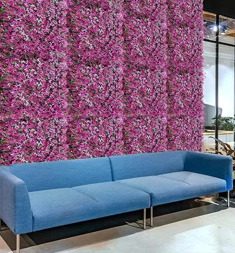 Pretty Pink Primrose Artificial Wall Grass || Vertical Garden Wall || Size:40cm x 60cm || 46/13 My Store