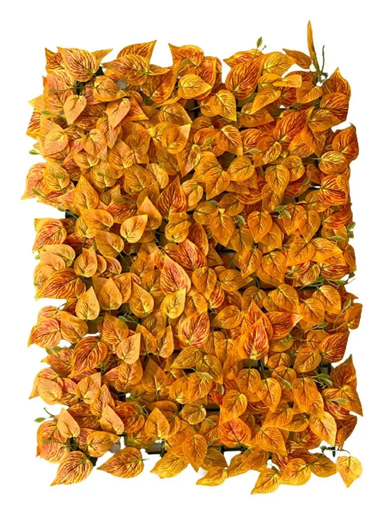 Orange Oak Leaf Artificial Wall Grass || Vertical Garden For Wall || Size:40cm×60cm || 46/19 My Store