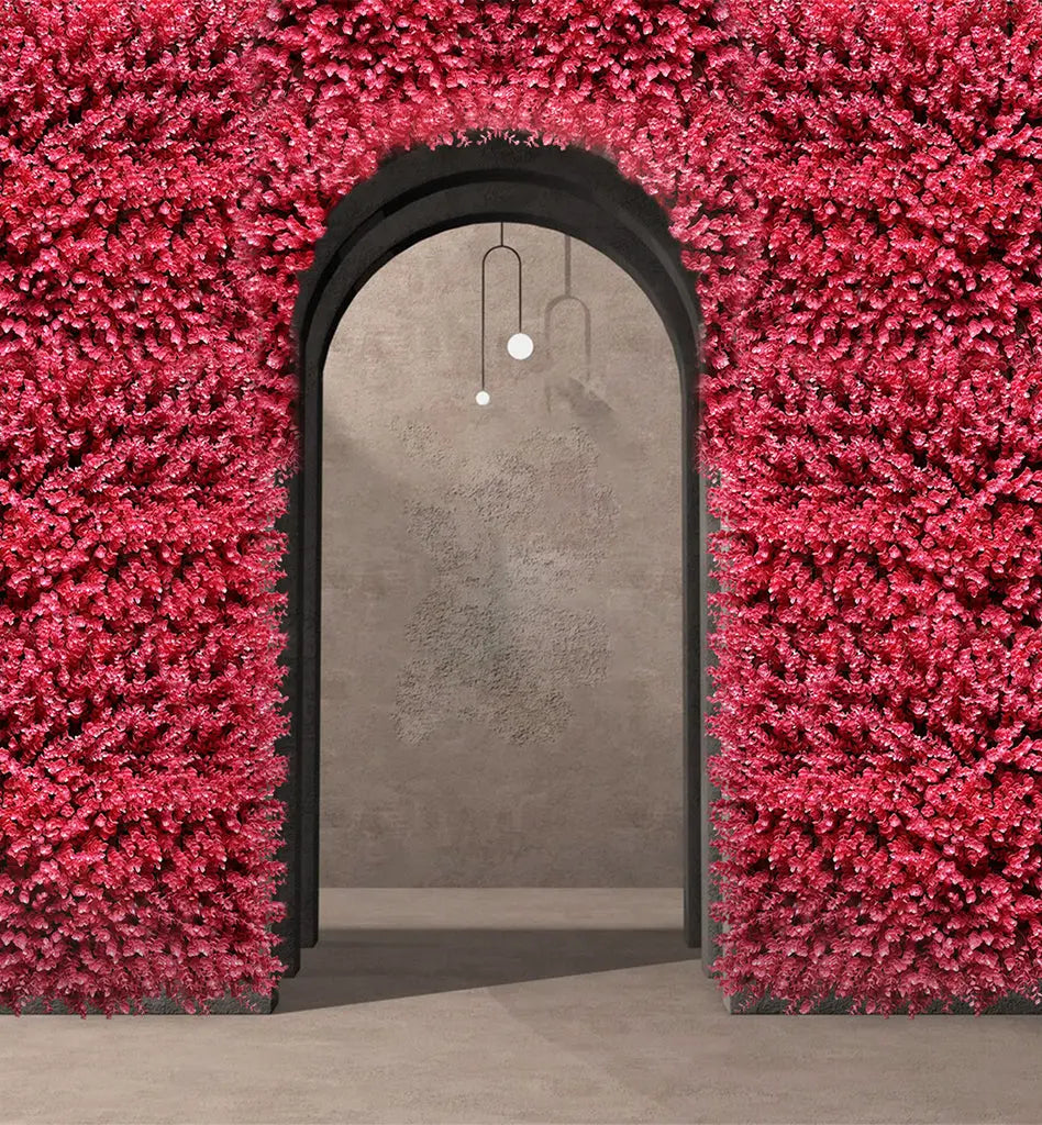 Artificial Pink Vertical Grass Mat – 40x60 CM | Wall Decor Panel Enutrof Decor