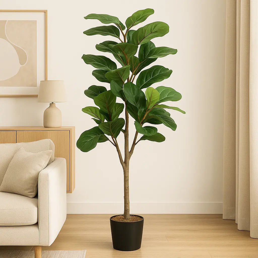 Fiddle Fig Artificial Plant | 145 cm with Pot Enutrof Decor