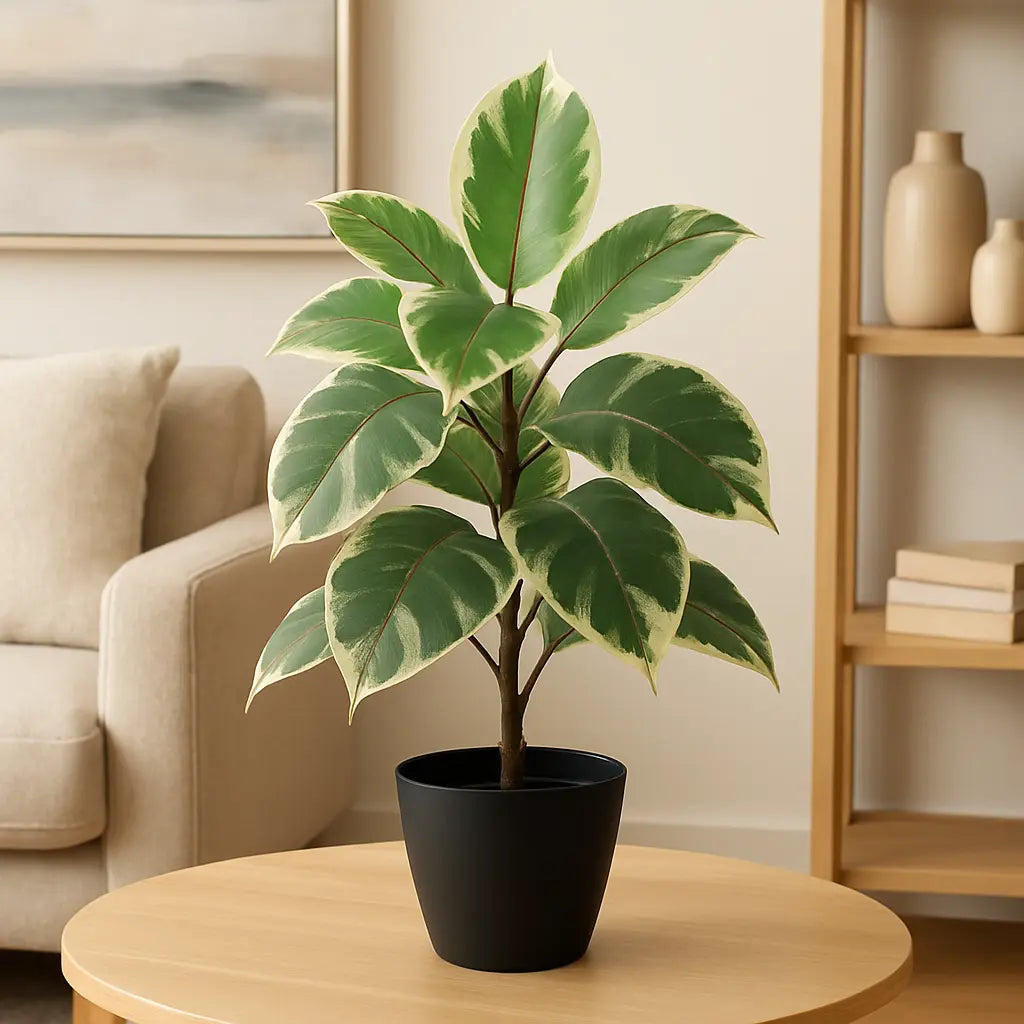 Indoor Rubber Plant Tree | 77 cm with Pot Enutrof Decor