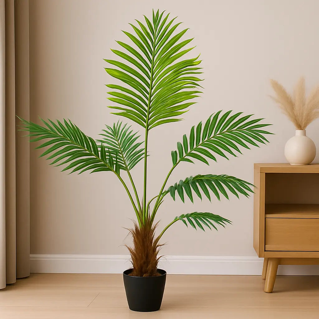 Palm Artificial Plant with Elegant White Pot | 120CM Enutrof Decor