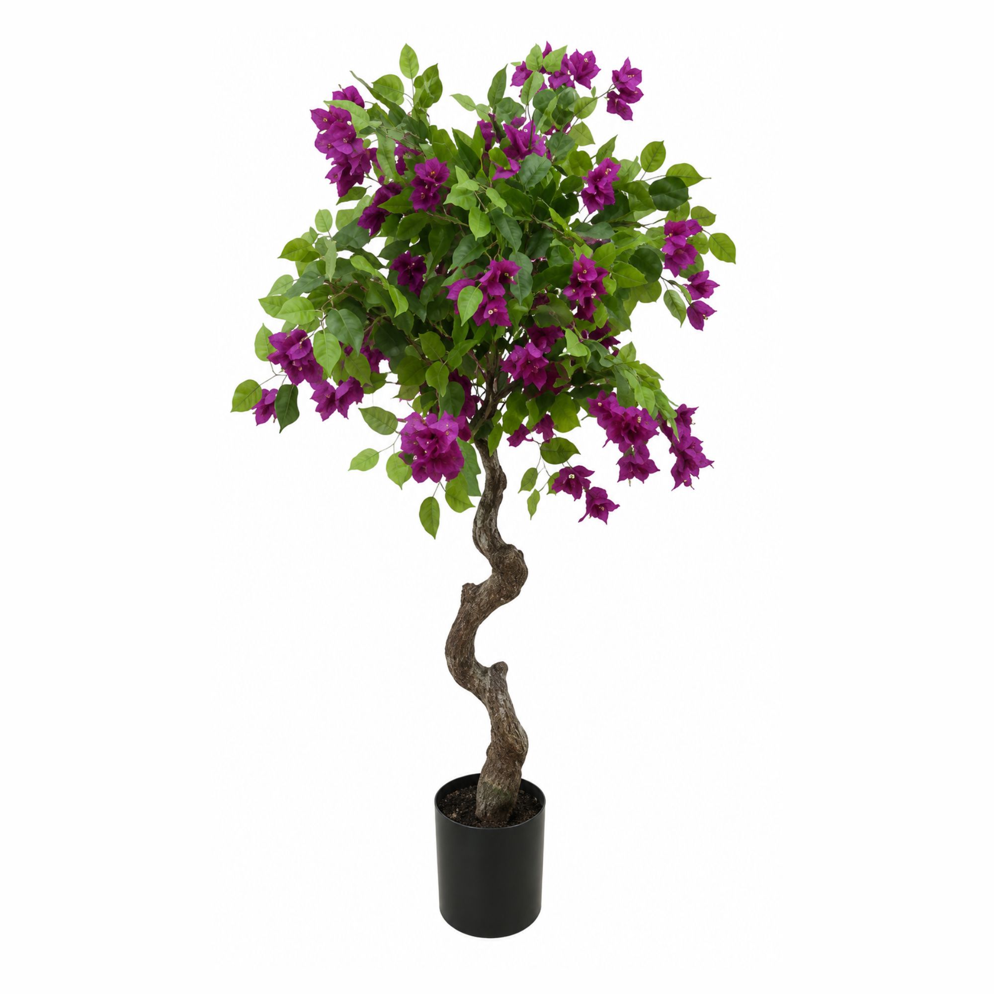 ENUTROF Artificial Purple Bougainvillea Bonsai Tree – 120cm Fake Flowering Plant for Home Decor ENUTROF