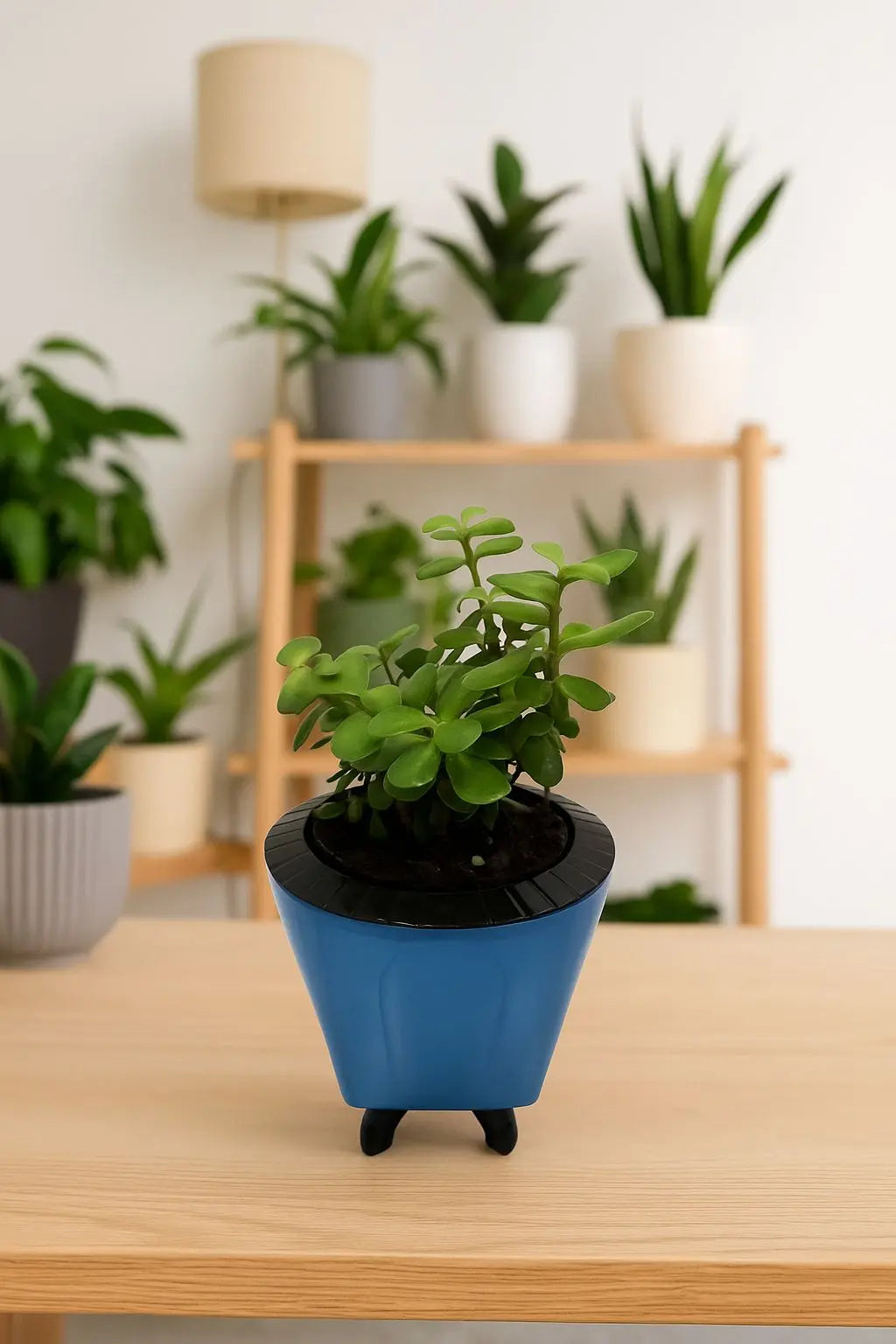 Enutrof Good Luck Jade Plant with Self-Watering Decorative Pot Enutrof Decor
