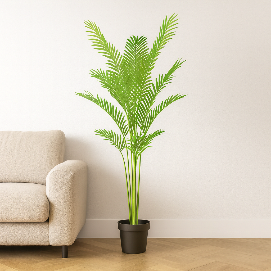 6 ft Artificial Areca Palm Plant | Realistic Tall Tropical Indoor Décor Enutrof Decor