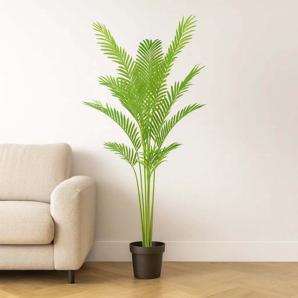 6 ft Artificial Areca Palm Plant | Realistic Tall Tropical Indoor Décor Enutrof Decor