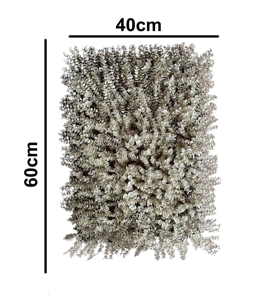 Artificial Dusty White Vertical Grass – 40x60 CM | Wall Decor Enutrof Decor