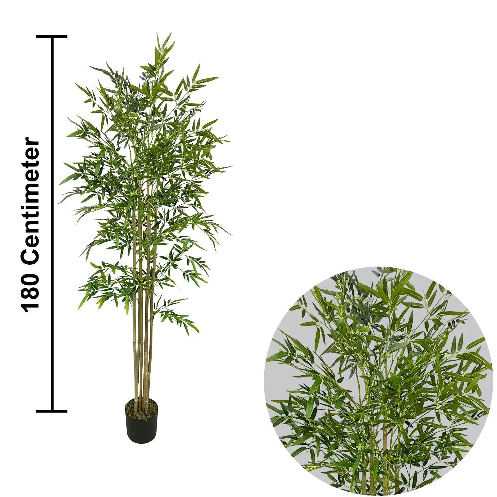 Bamboo Artificial Plant With Basic White Pot || 180cm Height My Store