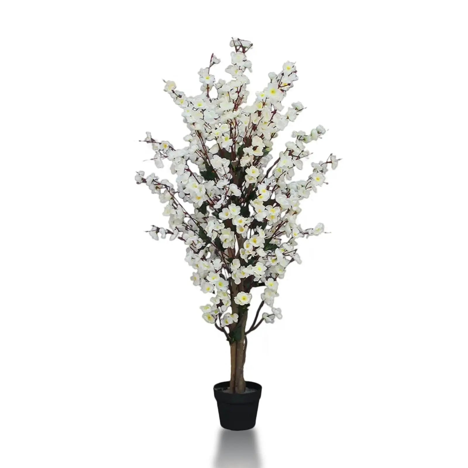 Winter Sweet Artificial Plant (120 cm) with White Planter My Store