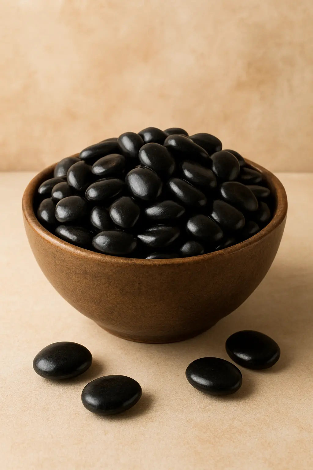 Black Polished Pebbles | Premium Glossy Decorative Stones Enutrof Decor