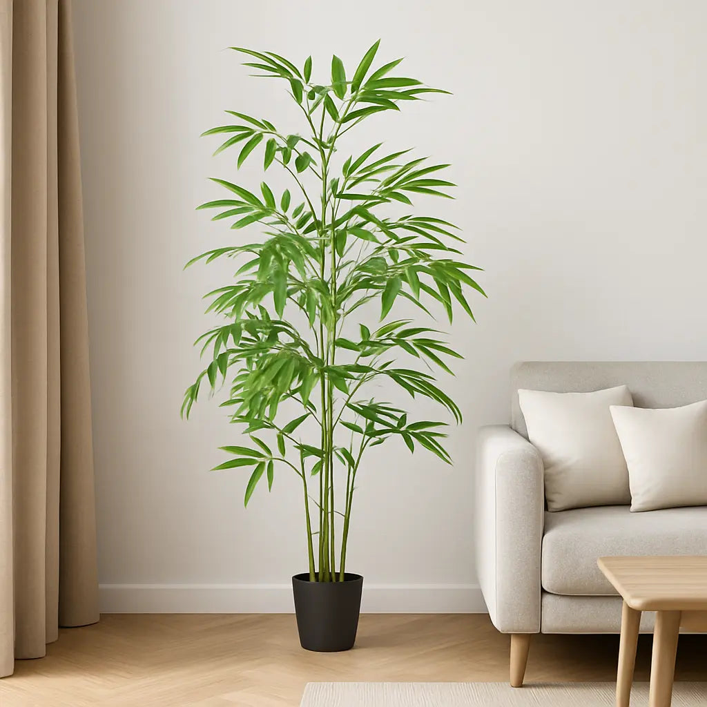 4.7 ft Artificial Bamboo Tree | Realistic Indoor Plant Decor Enutrof Decor