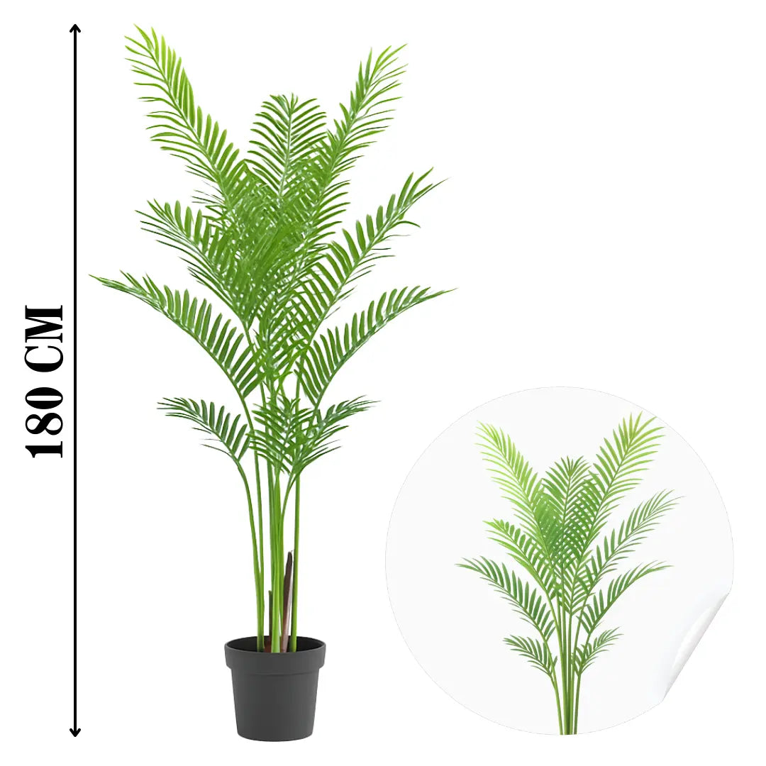 6 ft Artificial Areca Palm Plant | Realistic Tall Tropical Indoor Décor Enutrof Decor