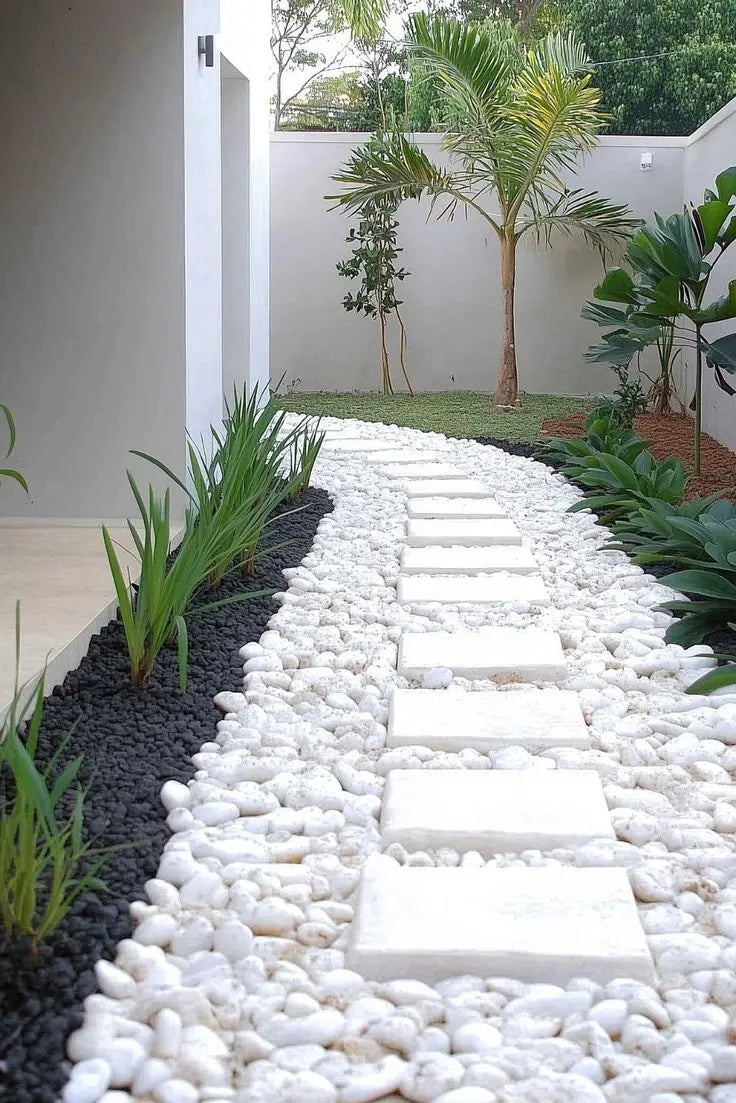 White Polished Pebbles | Premium Decorative Stones for Home & Garden Enutrof Decor