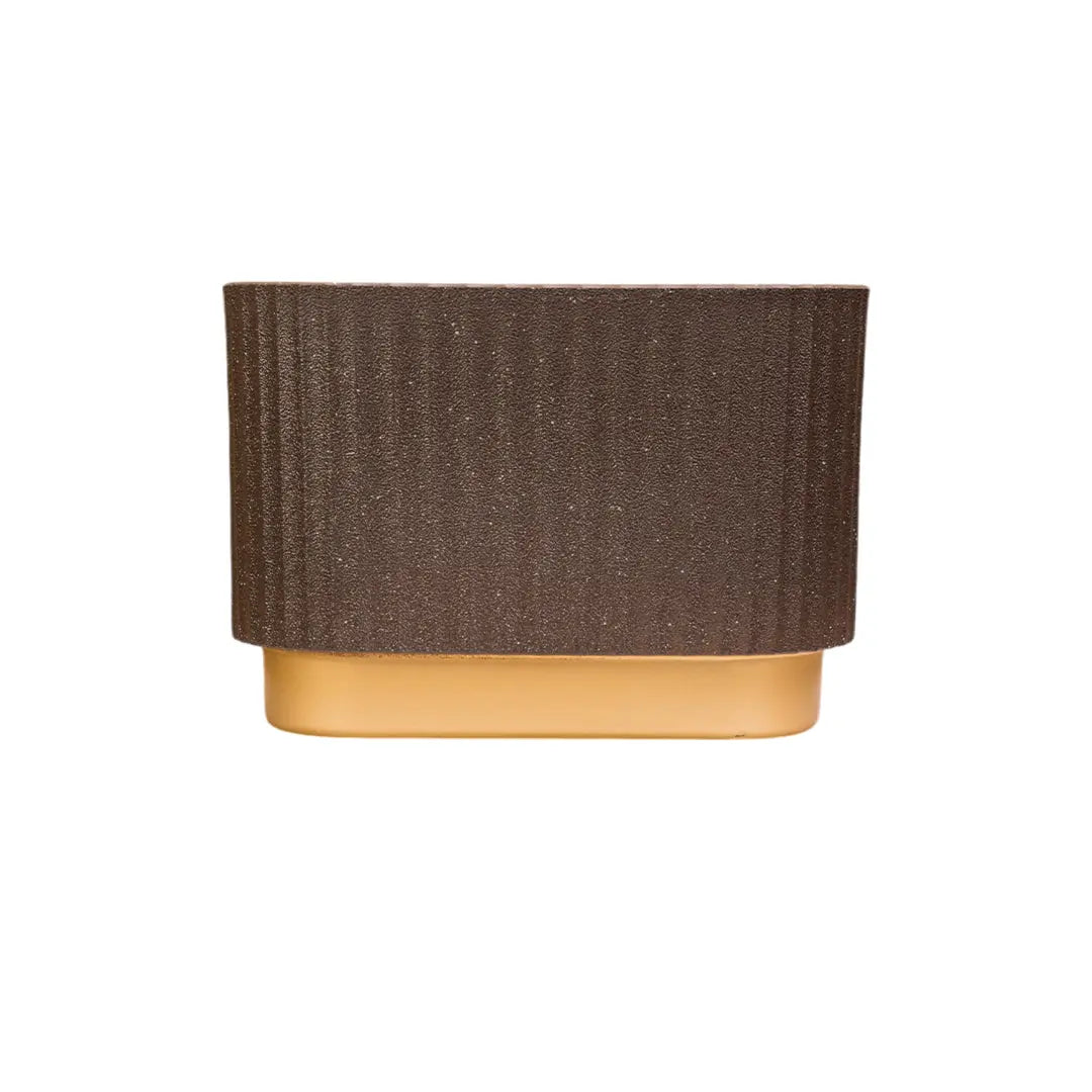 Enutrof Creme Terra Speckled Plastic Planter Pot Enutrof Decor