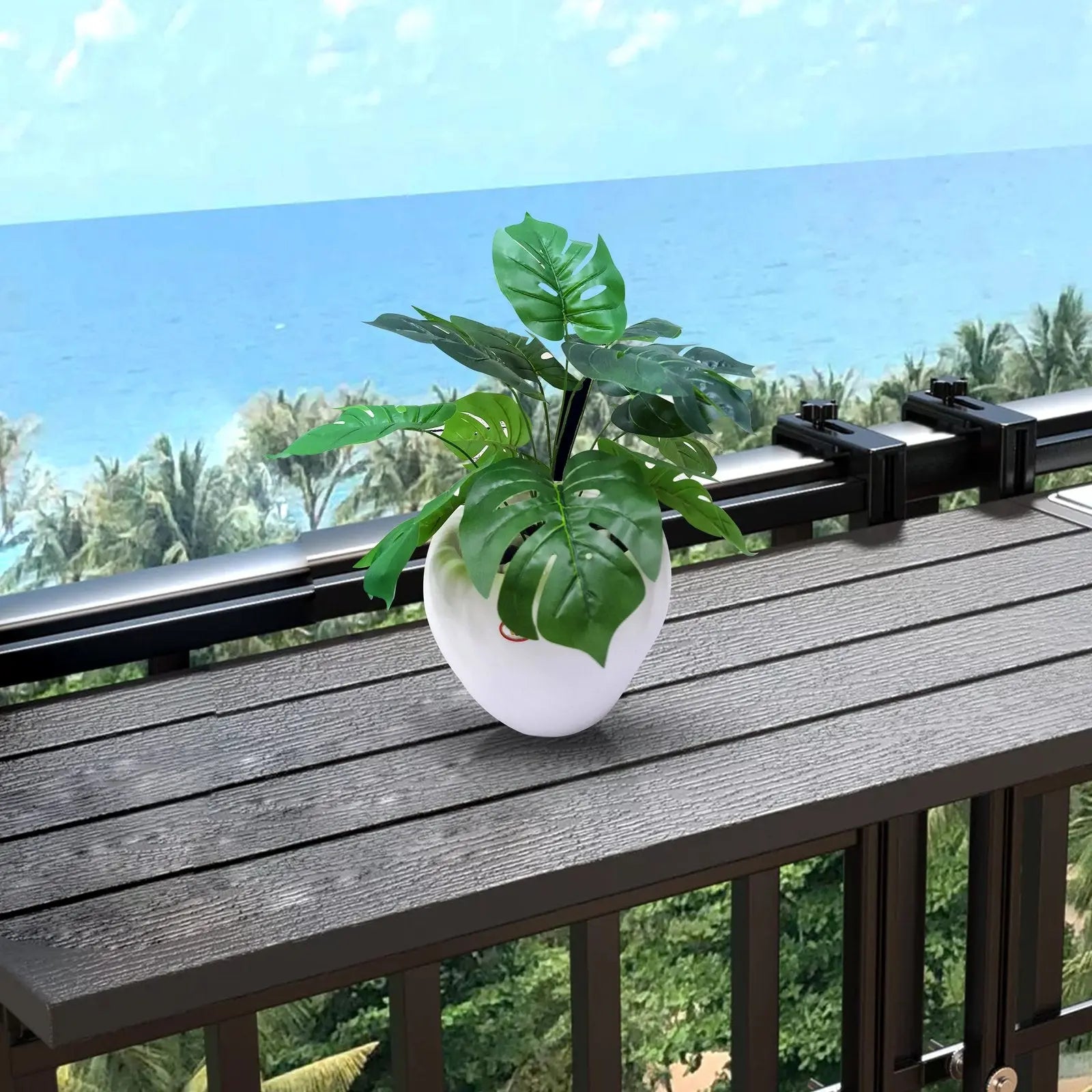 Swiss Cheese Plant Real Touch Artificial (56 cm) with Pot My Store