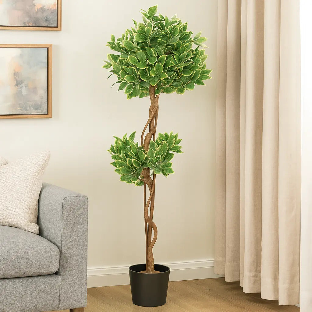 Lorbeer Artificial Tall Plant with Pot(150 cm) Enutrof Decor
