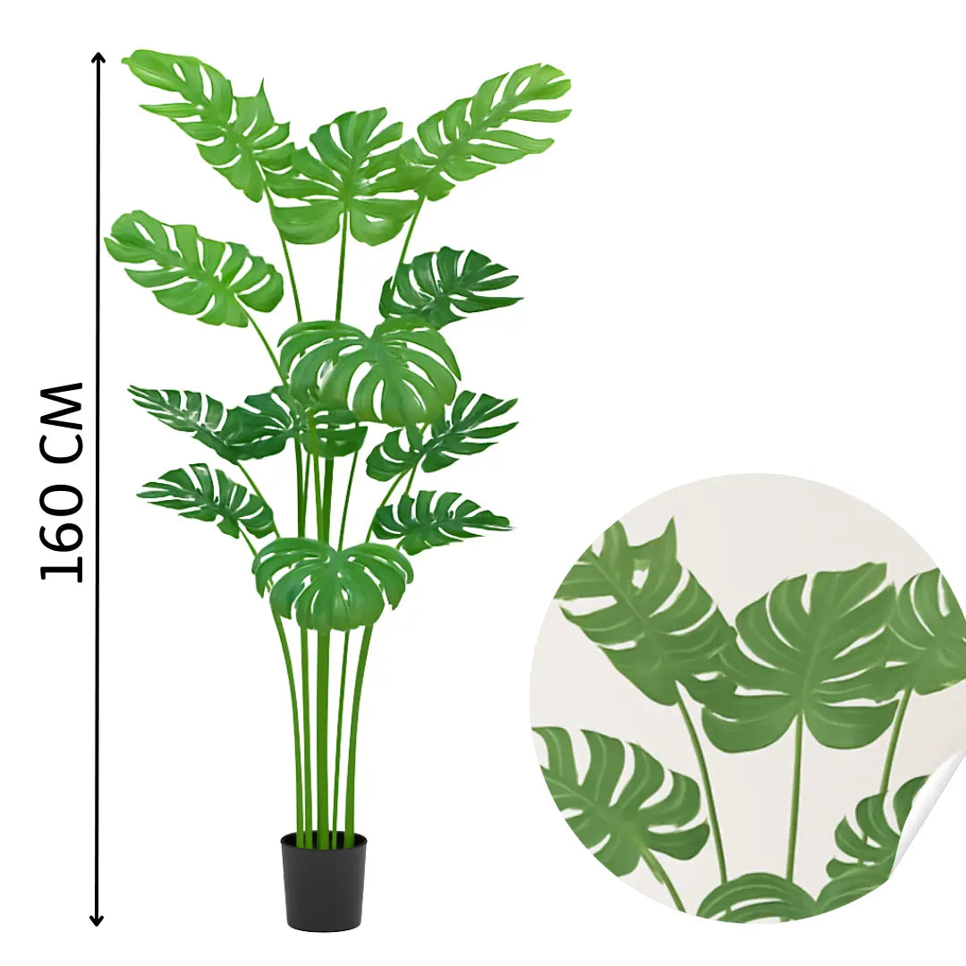5 ft Artificial Monstera Plant | Realistic Tropical Indoor Décor Enutrof Decor
