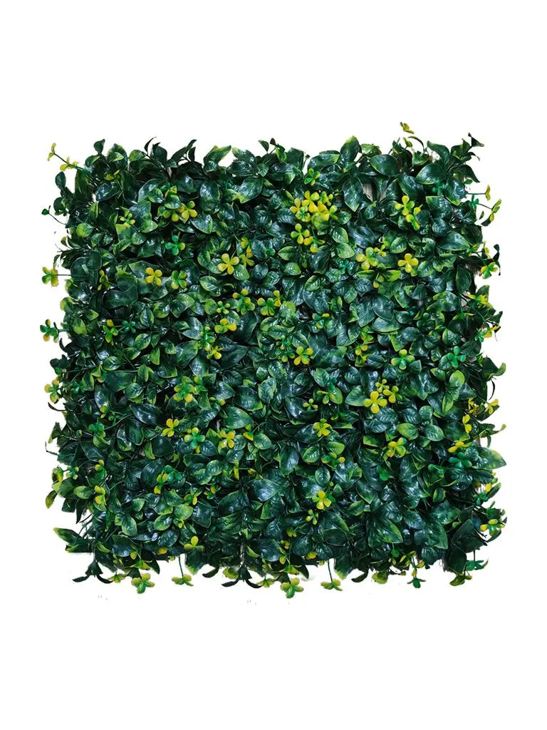 Artificial Green Wall Grass With Yellow Flowers || Vertical garden Wall || Size: 50cm x 50cm || No: 55/05 My Store