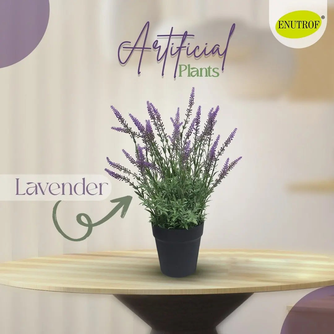 Lavender Artificial Plant Without Pot || 48cm Height Color: Green My Store