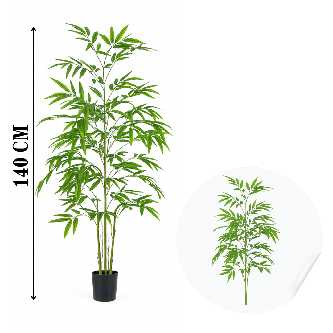 4.7 ft Artificial Bamboo Tree | Realistic Indoor Plant Decor Enutrof Decor