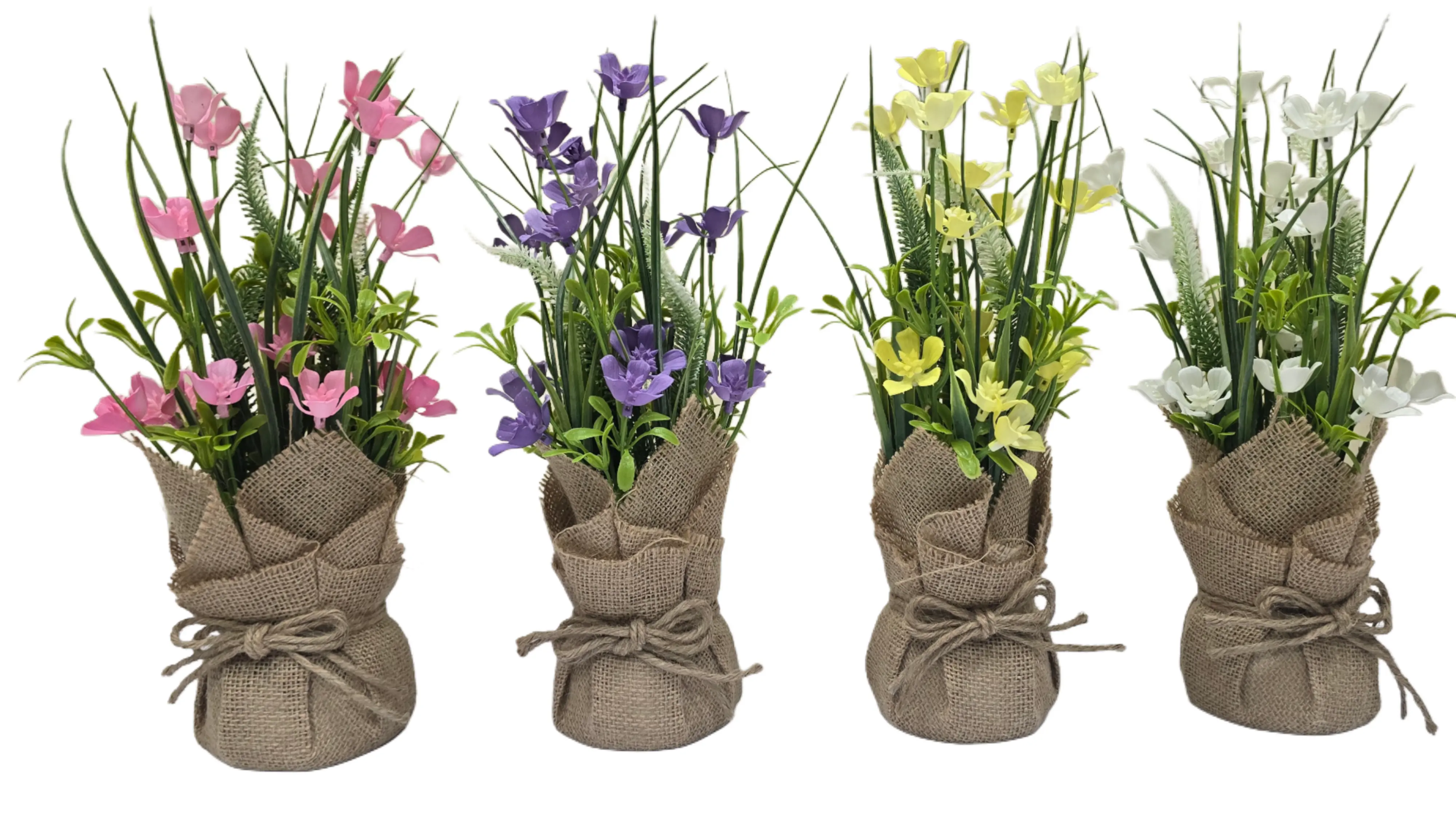 Cloth Small Flower with Sack | Rustic Artificial Floral Table Décor(31 cm) Enutrof Decor