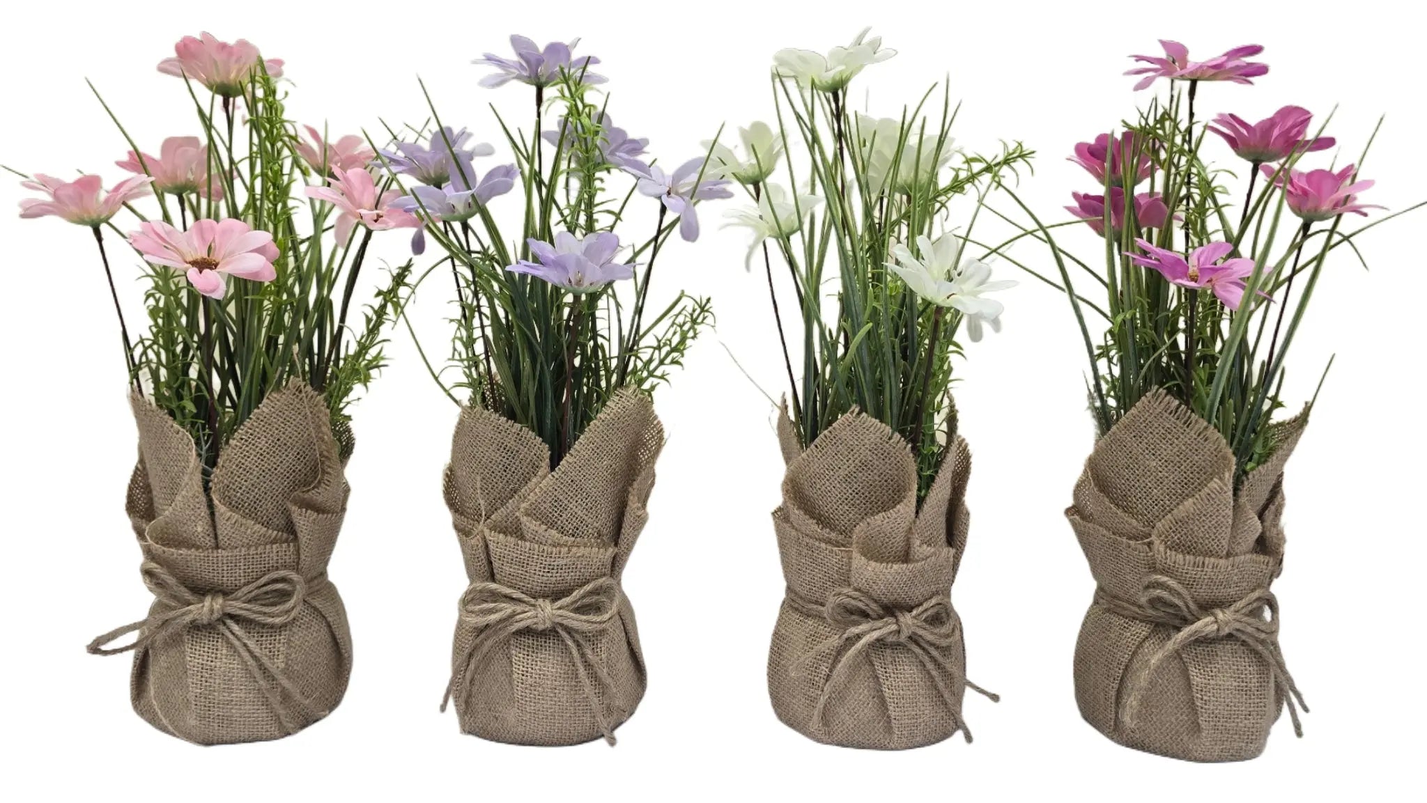 Cloth Flower with Sack | Rustic Artificial Table Décor (36 CM) Enutrof Decor