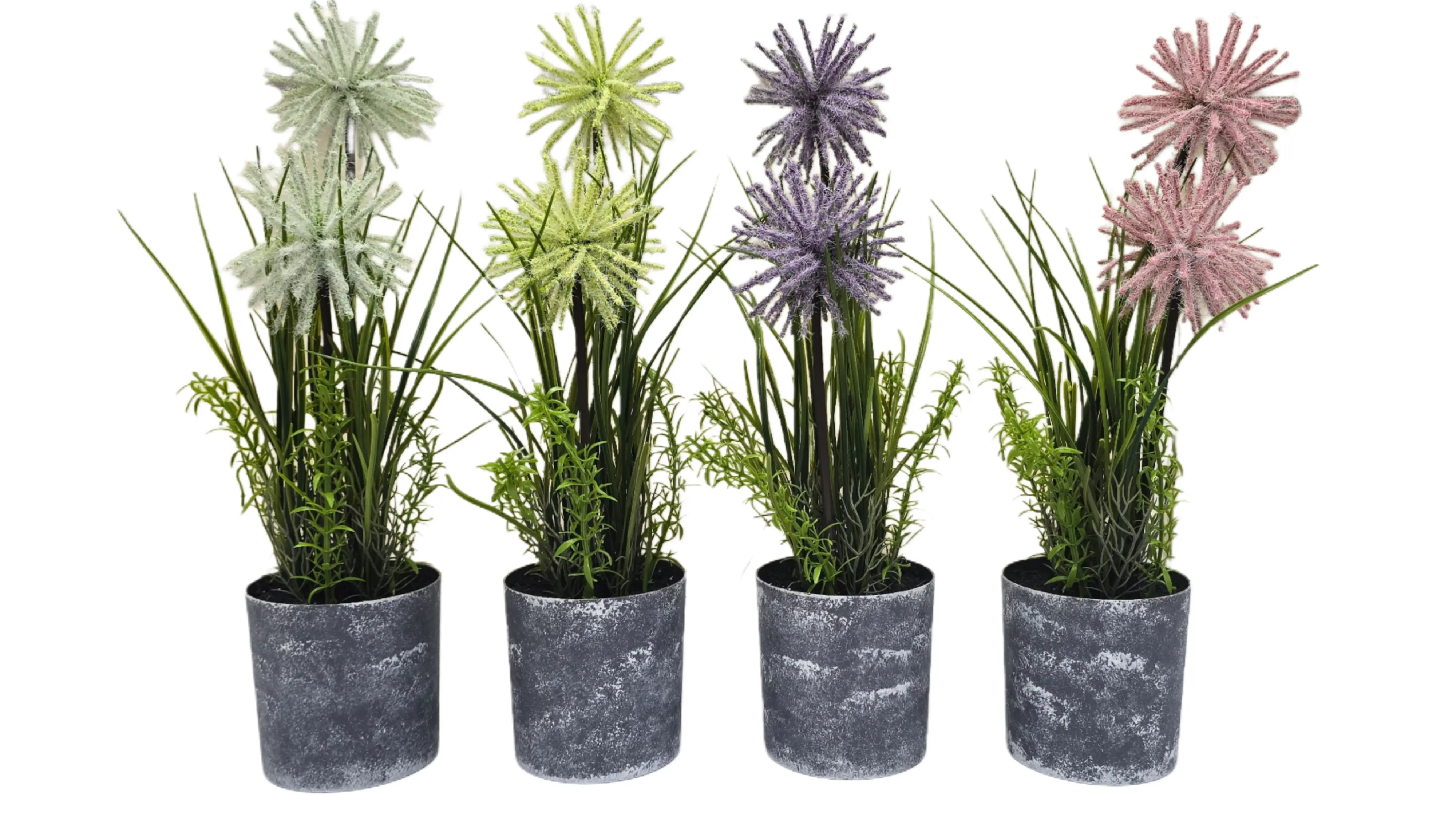 Plastic Flower with Gray Pot | Modern Artificial Table Décor(43 CM) Enutrof Decor