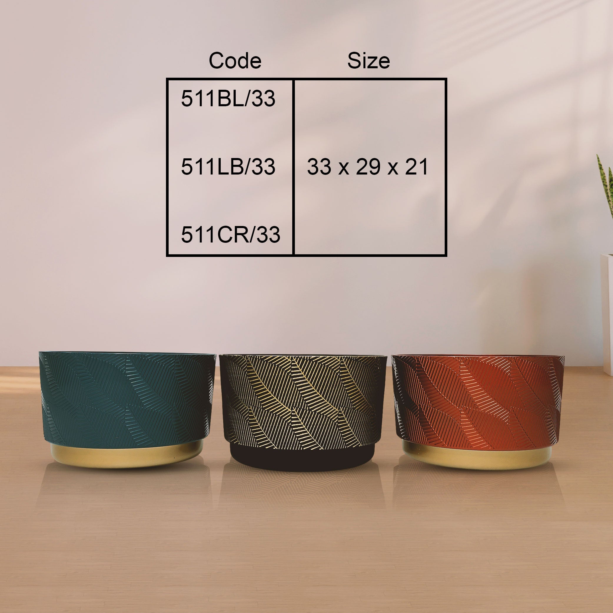 Enutrof NoirGold Geometric Plastic Planter Pot Enutrof Decor