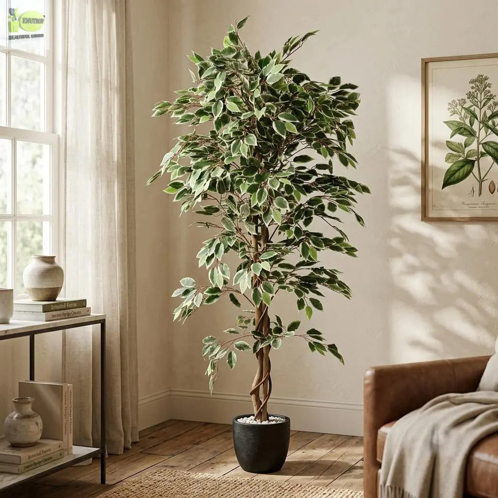 Artificial Ficus Plant with Pot 180cm | Tall Indoor Tree Enutrof Decor