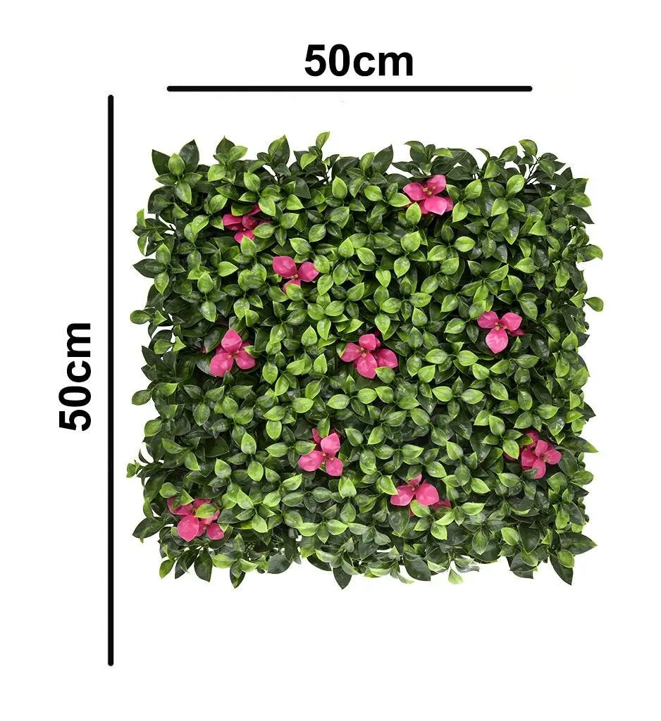 Artificial Wall Grass with flowers Size: 50cm x 50cm Artificial Vertical Garden || No:55/12 My Store