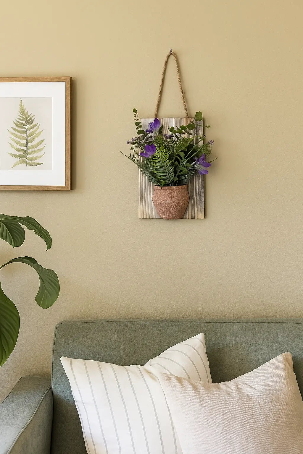 Plastic Hanging Bonsai with Pot | Artificial Hanging Plant Décor(28 cm) Enutrof Decor