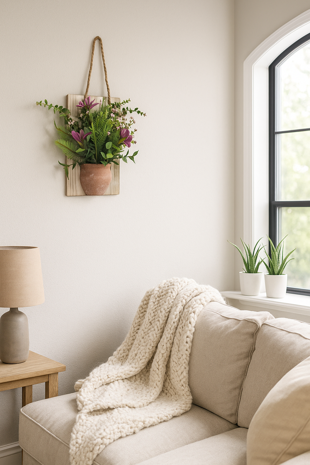 Plastic Hanging Bonsai with Pot | Artificial Hanging Plant Décor(28 cm) Enutrof Decor