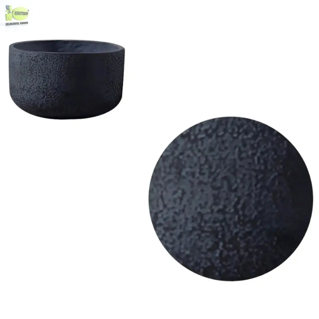 Black small round Fiber Pot My Store