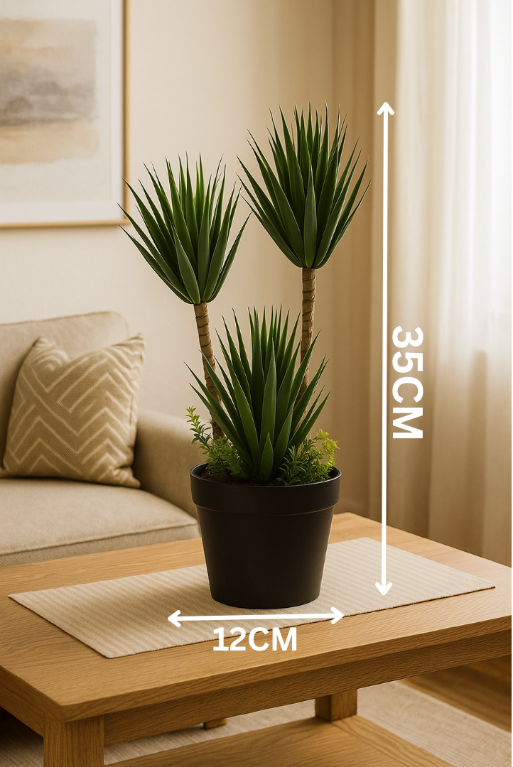 Plastic grass with black plastic pot (35 cm) Enutrof Decor