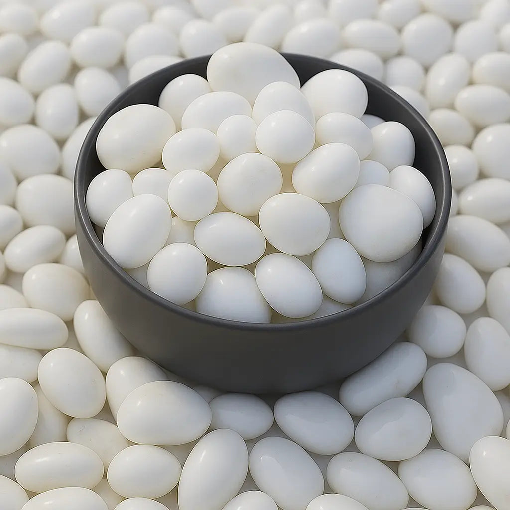 White Polished Pebbles | Premium Decorative Stones for Home & Garden Enutrof Decor