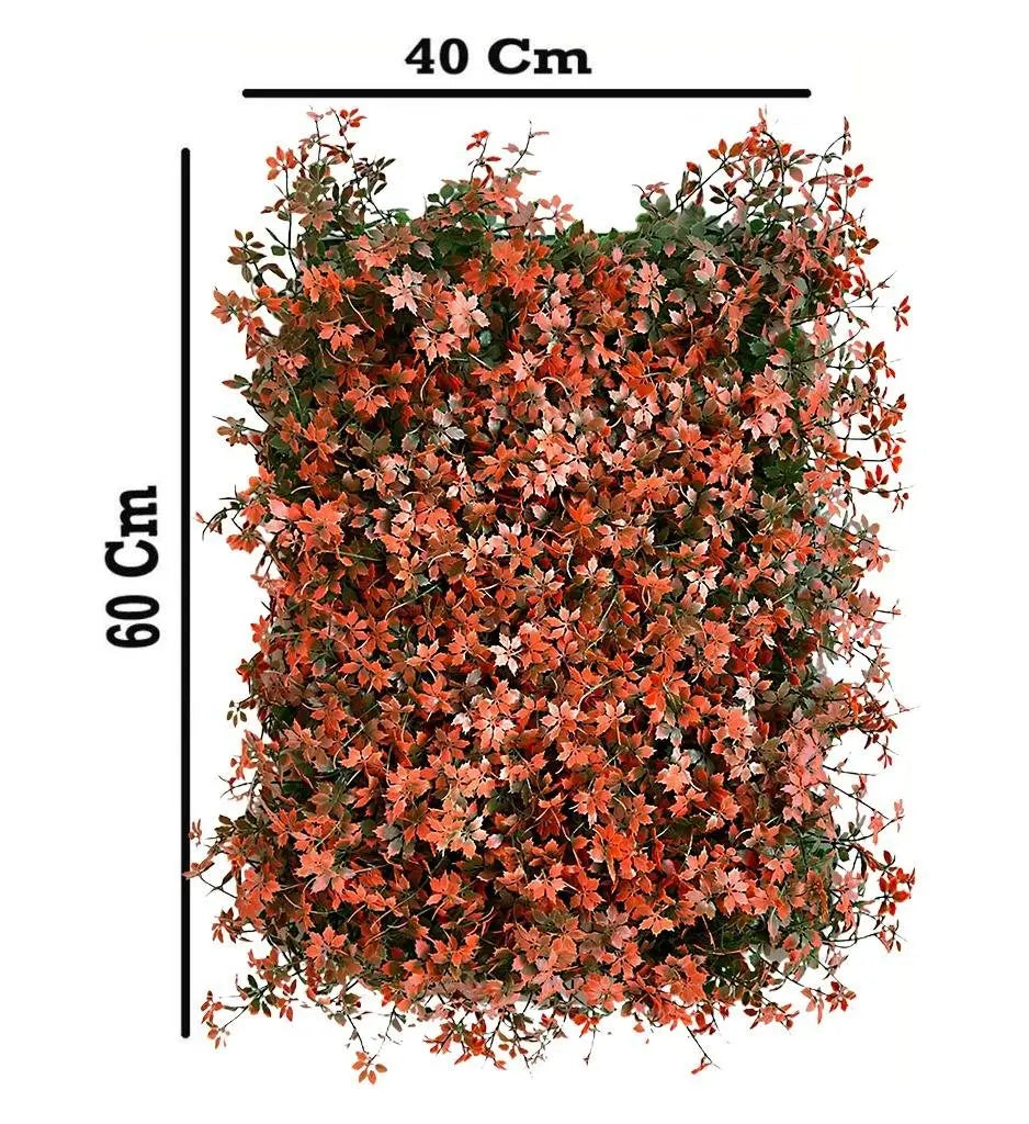 Cosmos Tangerine Artificial Grass For Wall || Vertical garden for Wall || Size:40cm x 60cm || 46/15 My Store