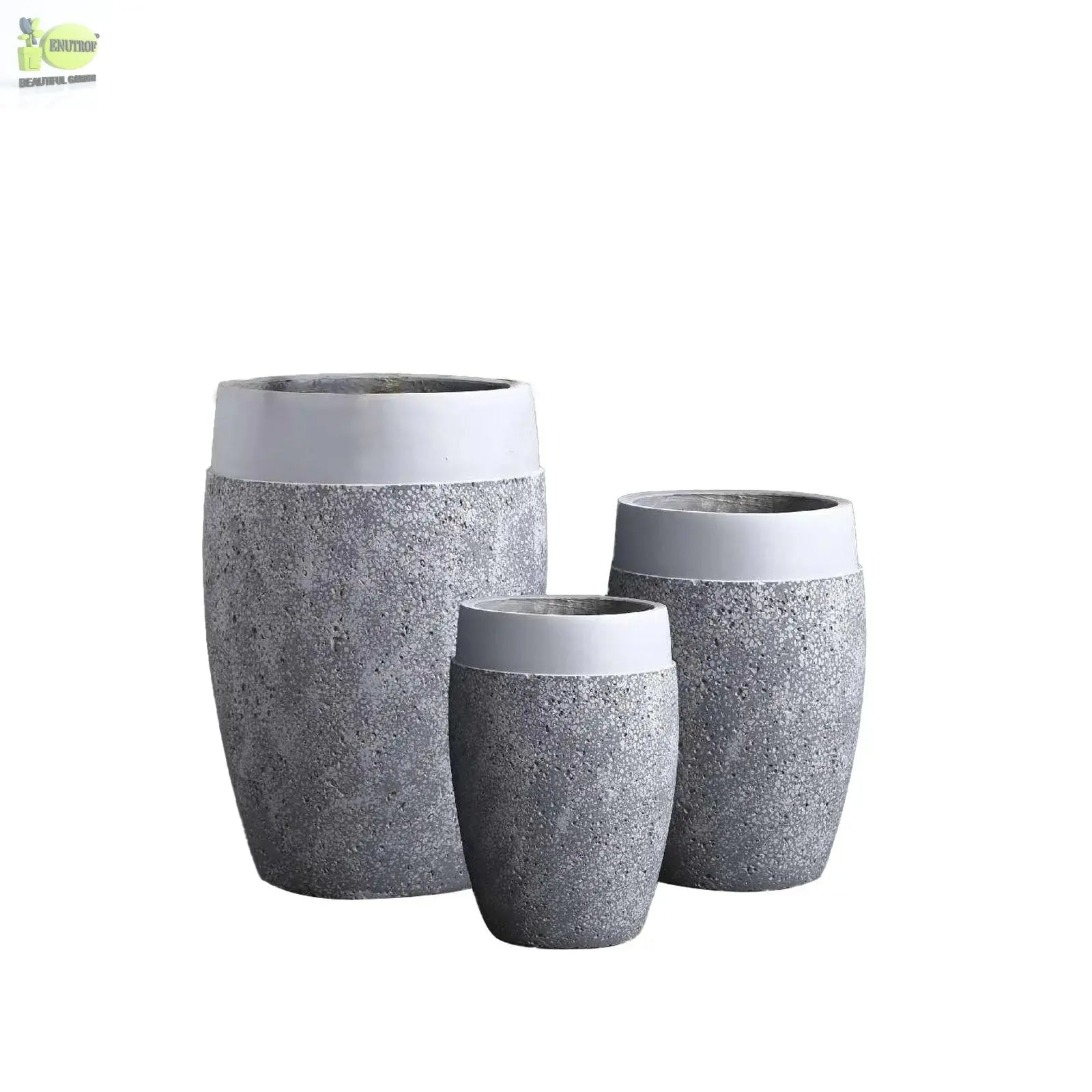 Dual Gray Fiber Pot My Store