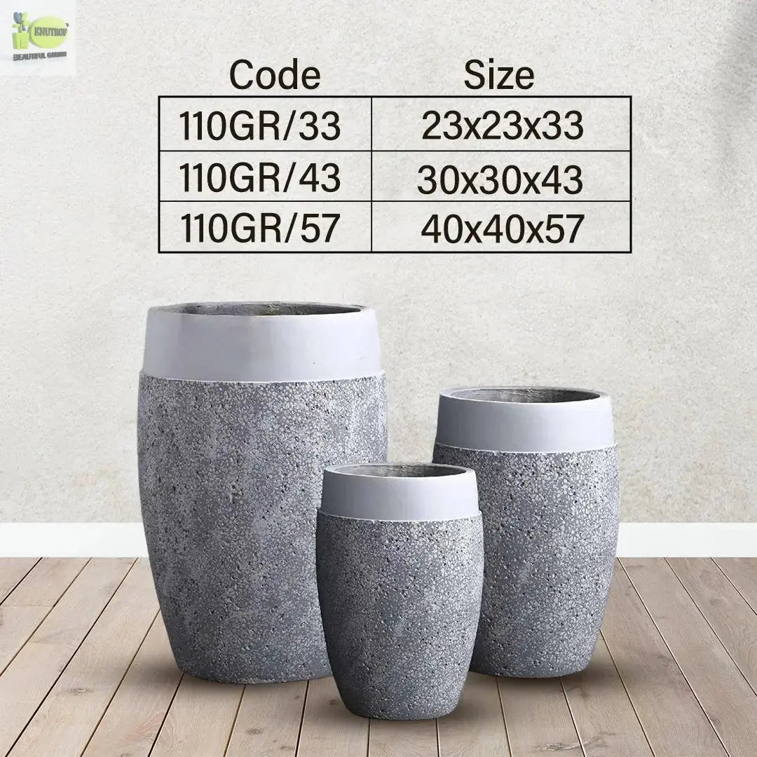 Dual Gray Fiber Pot My Store