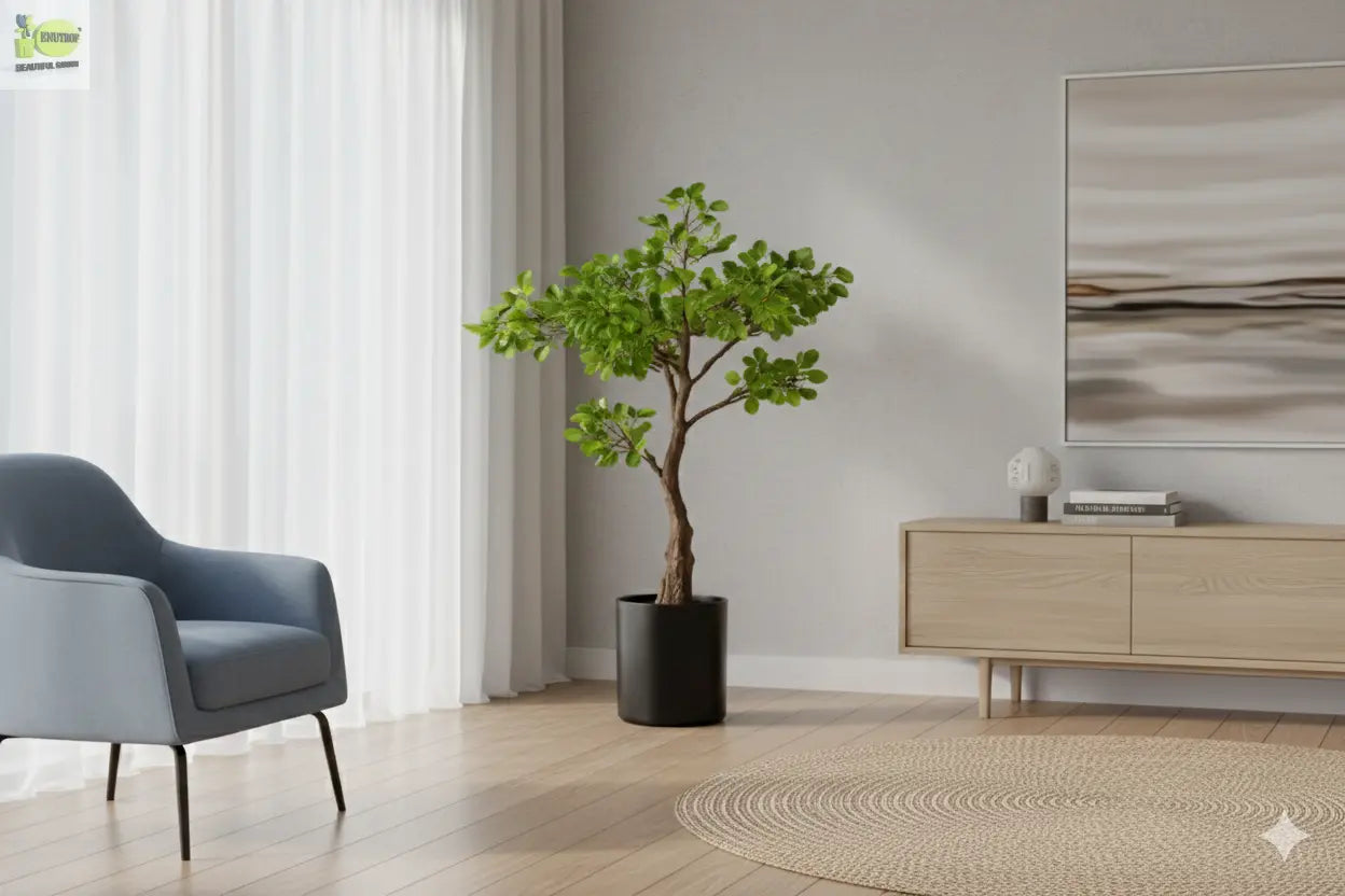 ENUTROF Artificial Ficus Ginseng Bonsai Tree – 60cm Classic Fake Bonsai for Office & Home Decor ENUTROF