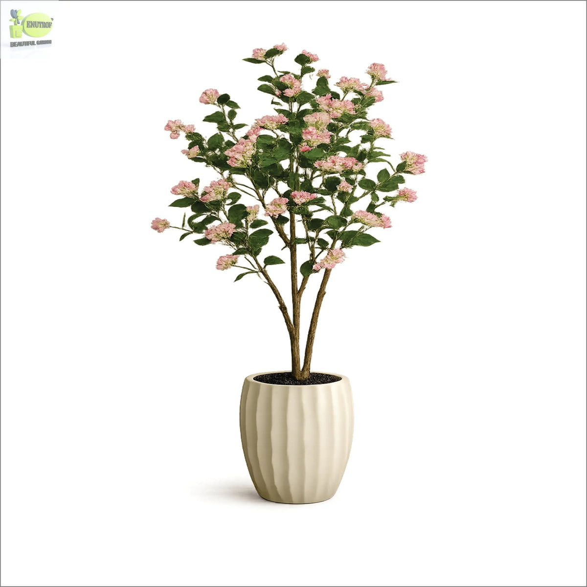 ENUTROF Artificial Pink Cherry Blossom Tree – 150cm Sakura Fake Plant with Ceramic Pot ENUTROF
