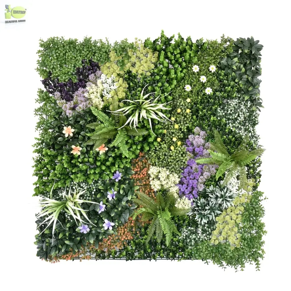 ENUTROF Artificial Vertical Garden Wall Panel(1*1 MTR) – Multicolour Floral Fake Living Wall for Home & Events ENUTROF