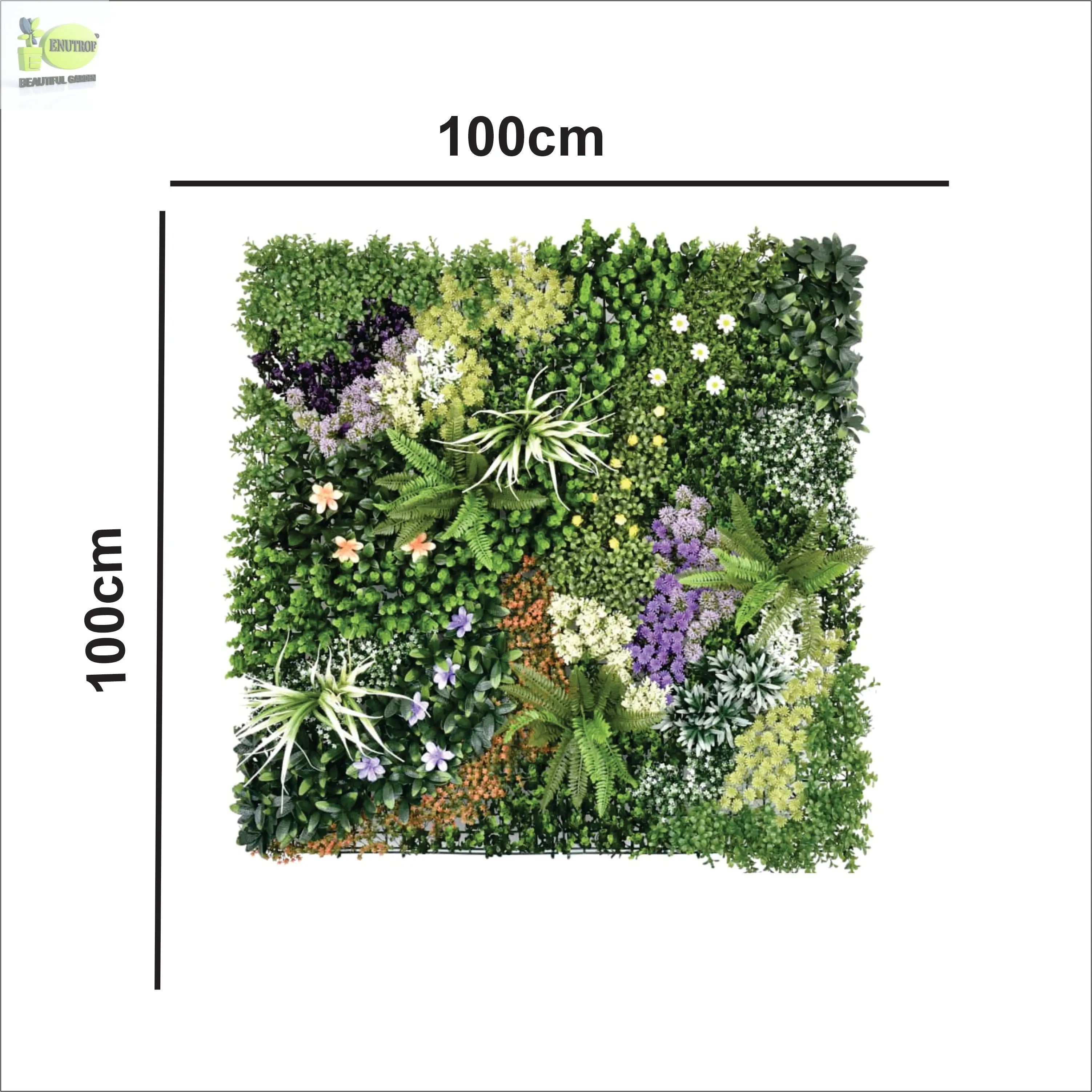 ENUTROF Artificial Vertical Garden Wall Panel(1*1 MTR) – Multicolour Floral Fake Living Wall for Home & Events ENUTROF